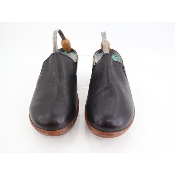 Alegria Sereniti Leather Clog Size 38 8  Mules Black Slip on Wedge Platform Shoe - Picture 4 of 13